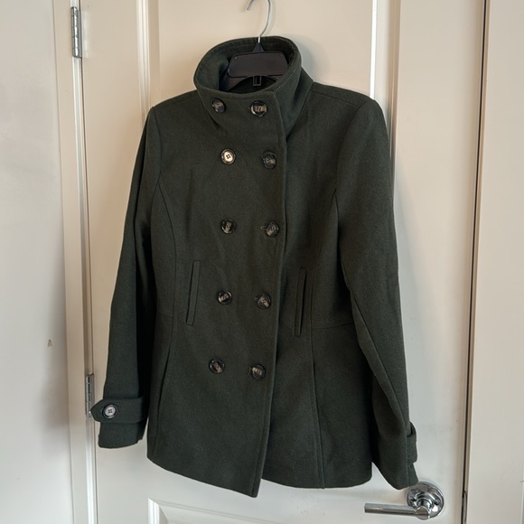 NWT Thread & Supply Hunter Green Wool Peacoat - Picture 5 of 10